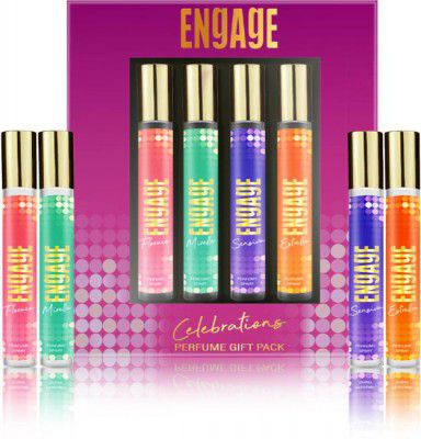 Engage Gift Set Celebrations Perfume Spray, Long Lasting Wedding Hamper by ITC (25mlx4) Perfume - 100 ml (For Women)