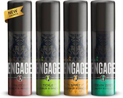 Engage Mini Deo Combo For Men 50mlx 4 (200 ml, Pack of 4)