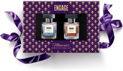 Engage Moments Luxury Festive Perfume Gift Box (50ml x 2), Ideal for Diwali Gifts Eau de Parfum - 100 ml  (For Men)