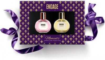 Engage Moments Luxury Festive Perfume Gift Box (50ml x 2), Ideal for Diwali Gifts Eau de Parfum - 100 ml  (For Women)