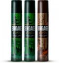 Engage Nature Deo: 2 Forest Fresh & 1 Woody Musk (150ml X 3) Deodorant Spray - For Men  (450 ml, Pack of 3)...