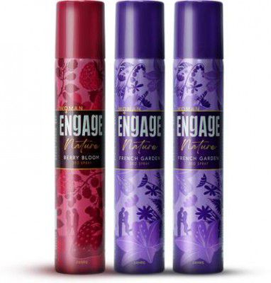 Engage Nature Deo: 2 French Garden & 1 Berry Bloom (450 ml, Pack of 3)