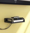 Home Sparkle Engineered Wood Set Top Box Holder in Black Colour...