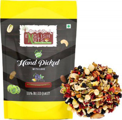 ENGLISH NUTS Mixed Dry Fruit, Nuts, Seeds, Berries - 1kg Trial Mix 10+Varieties l Assorted Seeds & Nuts (2 x 0.5 kg)