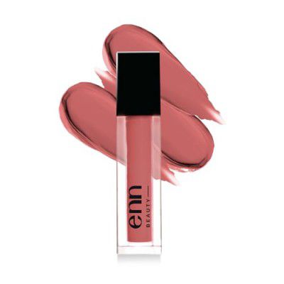 Enn Beauty Semi Matte Pink Liquid Lipstick, Long Lasting Waterproof Non Transfer Smudge Proof, Rose Tea - 1.5ml