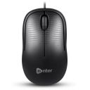 Enter Click Wired USB Mouse, 800 DPI Optical Sensor, 3-Button Design, Plug & Play, for Windows/Mac/Linux (Black)...