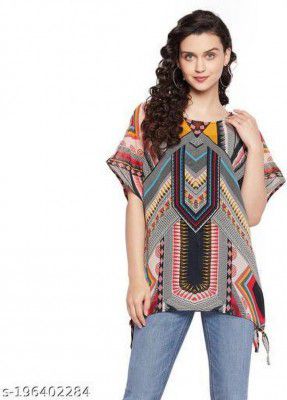 Enterprises Himani  Casual Regular Sleeves Self Design Women Blue Top