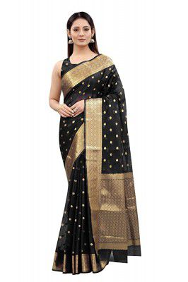 Anthony Women's Banarasi Silk Woven Saree With Unstitched Blouse Piece(SZ-HM10)