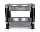 Entisia 2 Layer Storage Rack Stand - Multi Purpose Vegetable Storage Rack, Plastic Space Saving Basket Organizer for Household, Office, Bedroom, Kitchen, Living Room (2 Layer Storage Rack Stand)...