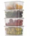 Entisia Fridge Container - Plastic Transparent Fridge Storage Box (1800ML, 4 Pcs)...