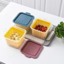 Entisia Fridge Storage Box with Drain Basket (Set of 4)...