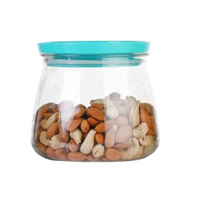 Entisia Handi Shape Kitchen Storage Container - 1 Pcs Handi Shaped Plastic Container, Unbreakable Air Tight Lid Refrigerator Jar for Rice, Dal, Flour, Snacks, Cereals (Pack of 1, Multicolor)