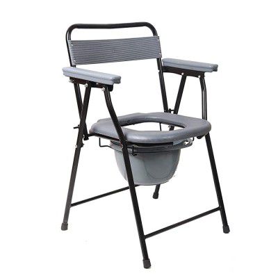 entros Commode Chair & Bathing foldable chair with Armrest for Senior Citizens Patients Elder People & Pregnant Women | (OC-C779B)