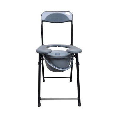 entros Front Cut Commode & Bathing foldable Chair for Senior Citizens Patients Elder People & Pregnant Women | High Strength MS Material | Made in India - C779A