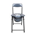 entros Front Cut Commode & Bathing foldable Chair for Senior Citizens Patients Elder People & Pregnant Women | High Strength MS Material | Made in India - C779A...