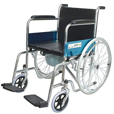 entros Light weight Wheelchair with Commode Seat Cushion and Pot - CE European and ISO Certified - KL609U