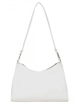 EnviasLeatherette Side Sling Bags For Women's Ladies (White_Croco_EVS-FGO-467)