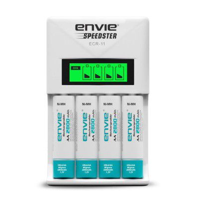 ENVIE (ECR11+AA2800 4PL) Speedster Rechargeable Batteries Charger