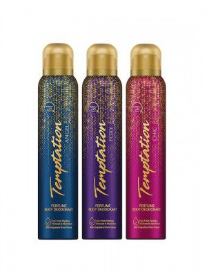 Envy Women Set of 3 Temptation Perfume Body Deodorant 99 g each - Foxy + Chic+ Angel