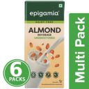 Epigamia Almond Milk - Unsweetened, Dairy Free, 6x1 L Multipack...