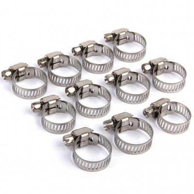 EPISKEY® 10 Pcs Adjustable Pipe 13-19mm(10 Clamp) Silver