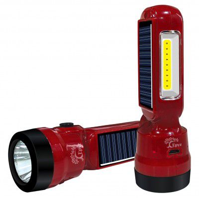 Epyz Solar Light Outdoor Rechargeable LED Torch Lights [ Pack of 1, White Light ]100 Lumen