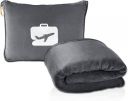 Eqra International Soft Airplane Travel Blanket and Pillow/Hand Luggage Sleeve and Backpack Clip/Blanket and Pillow for Travel/Travel Blanket with Storage Bag and Handle Belt (Grey)...