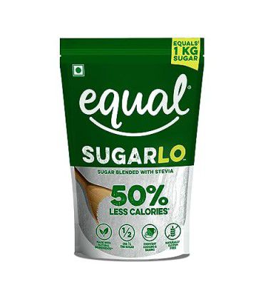 Equal SugarLo | Sugar Blended With Stevia 50% Less Calories | 500g | Pack of 1