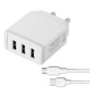 ERD 3 Amp Triple Port Super Fast USB Wall Charger with 1 Meter Long Micro USB Cable (BIS Certified) (5V / 3A)...