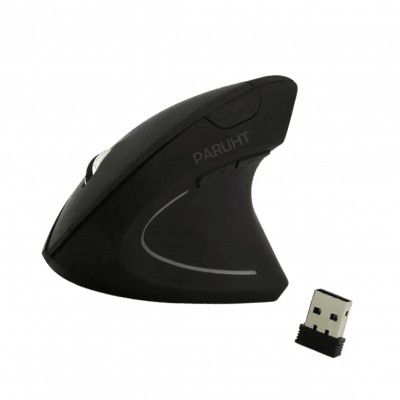 Ergonomic Right-Handed Wireless Optical Mouse, Portable and Rechargeable, Black PHT/EGMS