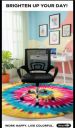 Ergonomics Black Melange Mesh Desk Chair | Lumbar Support and Adjustable Arms | Mid-Back Swivel Rolling Office Chair...