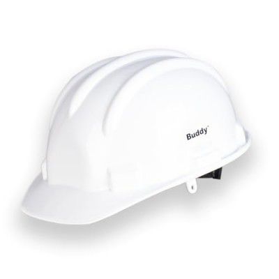 ESAB Buddy Safety Helmet for Head Protection with Ratchet Type Adjustment, ISI Marked with chin strap. Colour- White