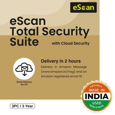 eScan 3 User 3 Year Total Security Suite with Cloud Security (Email Delivery – No CD)