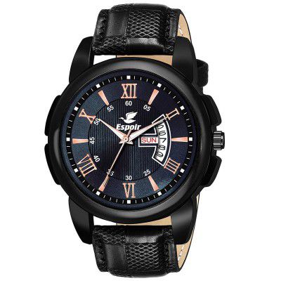 Espoir Analogue Blue Black and Brown Color Dial Day and Date Boys and Mens Watch