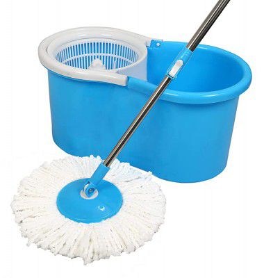 Esquire Jet Set Blue Bucket 360° Spin Mop Set with a Refill
