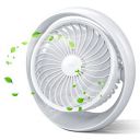 ESR Desktop USB-Rechargeable Cooling Fan, 3 Adjustable Speeds, Strong Airflow, Ultra-Quiet, 360° Rotation, USB Fan for Desk, Home, Office, Outdoors, and Travel-White...