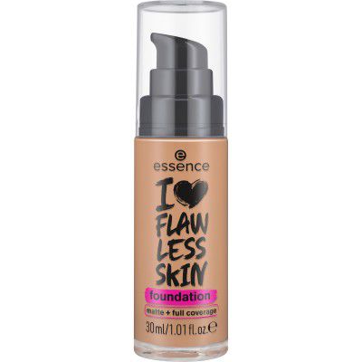 Essence I LOVE FLAWLESS SKIN foundation 70 Light Sand, liquid foundation, Light Sand shade, full coverage, matte finish, long-lasting, blendable texture, 30 ml