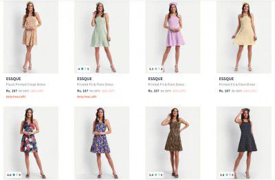 ESSQUE Printed Crepe Dress @ ₹187