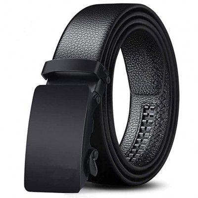 ESSTAIN Mens PU Leather Black Autolock Grip Belt