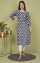 ESTELA Women Abstract Kurta (Grey)...