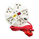 eSYSTEMS Extension Board, 6 Amp Multi Plug Point Strip, Led Indicator & Universal Sockets, Fuse Protection Extension Cord (White)...