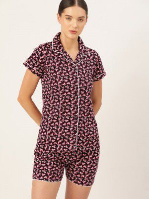 ETC Women Floral Printed Night Suit