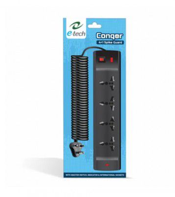 Zepto : Etech Conqor 4+1 Spike Guard With Four International Socket
