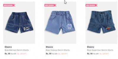 Eteenz Kids Clothing @ ₹99
