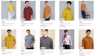 Ether Shirts Upto 85% Off | Start at Rs 269