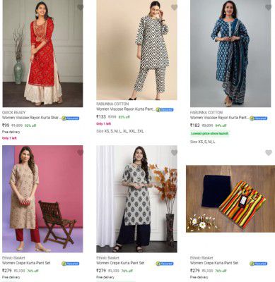 Ethnic Sets Starts At Rs 99 | Upto 93% Off