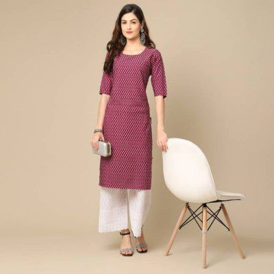 EthnicBasket  Women Printed Crepe Straight Kurta  (Multicolor)