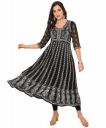EthnicJunction Women's Lucknowi Chikankari Embroidered Thread Work Georgette Anarkali Kurta...