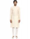 ethnix Beige Regular Fit Silk Kurta Set...
