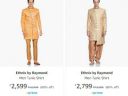 Ethnix by Raymond Clothing at Minimum 90% off...